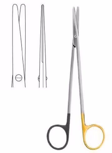 METZENBAUM ciseaux à dissection 30cm, droits, tranchant en tungstène TC