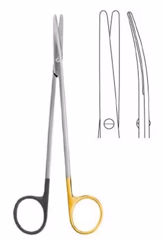 METZENBAUM ciseaux à dissection 20cm, courbés, tranchant en tungstène TC