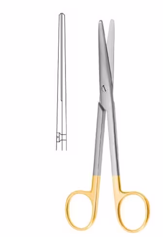 MAYO STILLE ciseaux droits 15cm tranchant en tungstène TC