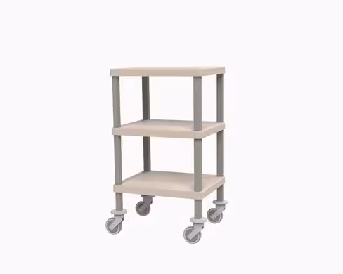 Guéridon composite compact 3 plateaux 54 x 45 cm bords tombés