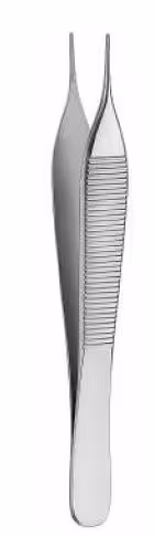 ADSON Pince droite, 12cm, 1x2 dents, mors stries