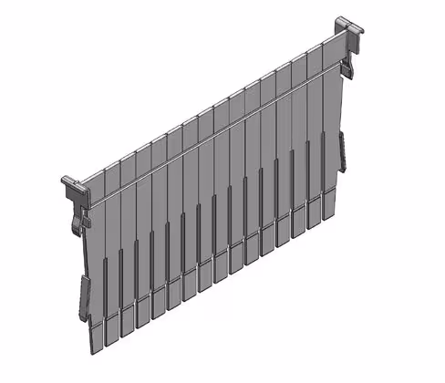 Séparation transversale - l. 400 x l. 200 mm - ABS - gris