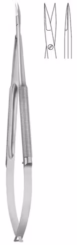 Micro-ciseaux, pointus, droits, manche rond, 15 cm lame 10mm