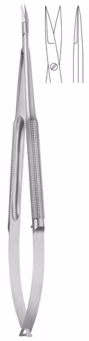 Micro-ciseaux, pointus, droits, manche rond, 18 cm lame 10mm