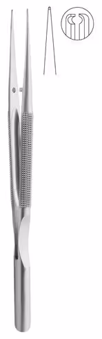 Micro-pince, pointe Pierse 0,3mm, droite, 18 cm