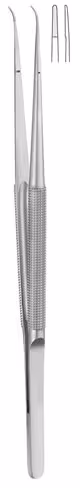 Micro-pince droite diamantee 6.0 x 0.7 mm 18 cm
