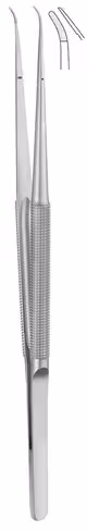 Micro-pince courbee diamantee 6.0 x 0.7 mm 18 cm