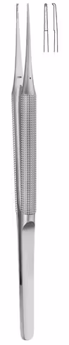 Micro-pince droite 1X2 d. diamantée 0.4 mm 18 cm
