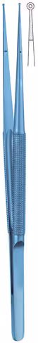 Pince à anneaux titane droite diamantée 2X1mm 15 cm