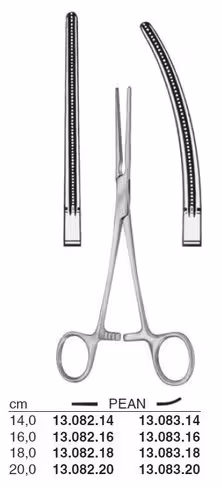PEAN pince hemostatique atraumatique 16cm
