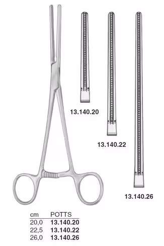 POTTS pince atraumatique 26cm droite
