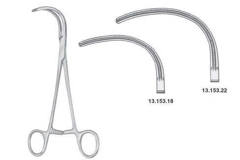 GLOVER pince atraumatique 18cm courbée