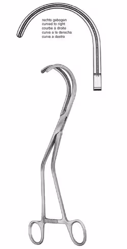 DEBAKEY pince atraumatique courbe à droite 26cm