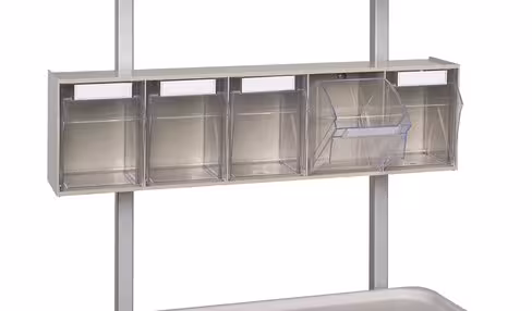 Bac basculant - avec support normalisé - lot de 5