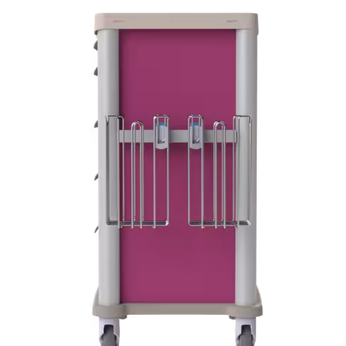 Support sac fil double avec pince - 20 l - avec étau 35 mm inox