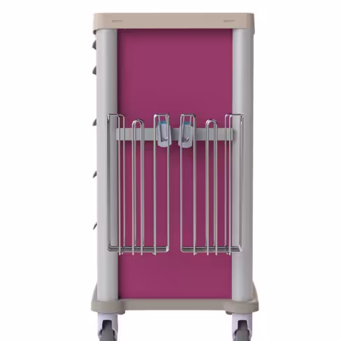 Support sac fil double avec pince - 30 l - inox