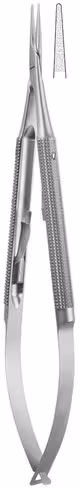 Micro porte-aiguilles droit avec arrêt diamanté 0,8mm 15cm