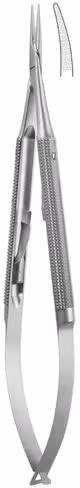 Micro porte-aiguilles courbe avec arrêt diamanté 0,8mm 21cm