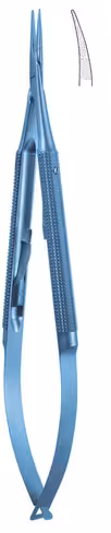 Micro porte-aiguilles titane droit avec arrêt 0,4mm 15 cm