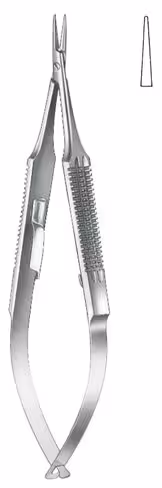 Castroviejo-Fino micro porte-aiguille droit mors très fin avec arret 13cm