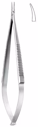 Castroviejo micro porte-aiguille courbe sans arret 14,5cm