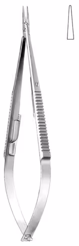 Castroviejo micro porte-aiguille droit avec arret 14,5cm