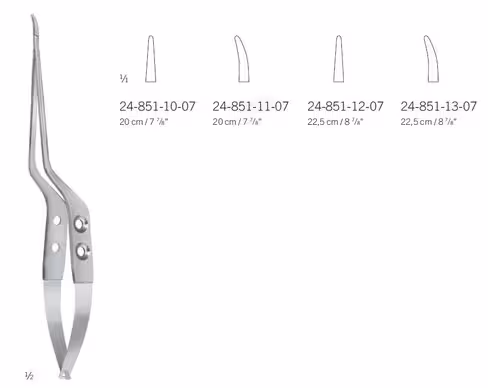 Micro porte-aiguille, Yasargil, forme baionnette, droit , 22,5cm