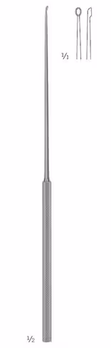 Micro-curette, pointue, droite, 23 cm