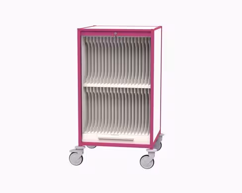 Chariot pour dossiers radios - 40 cases - lecture verticale