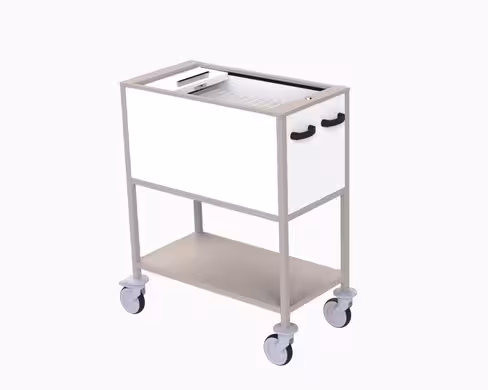 Chariot pour dossiers médicaux - 15 cases - accès horizontal
