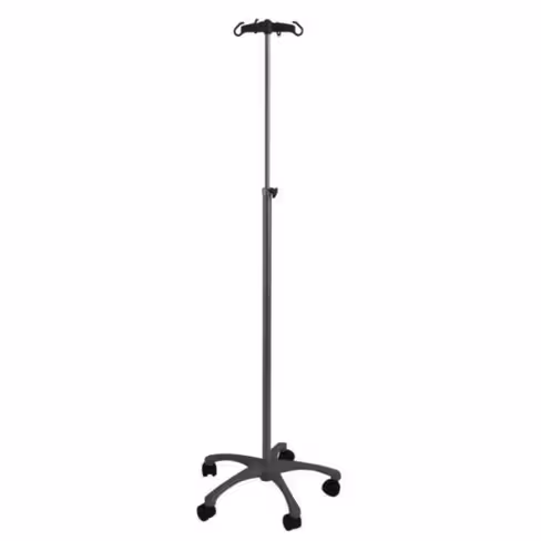 Pied à sérum - 4 crochets plastique - embase plastique