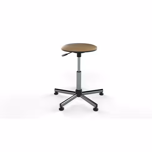 Tabouret sans dossier sur patins - hauteur réglable sous l'assise (49 à 69 cm)