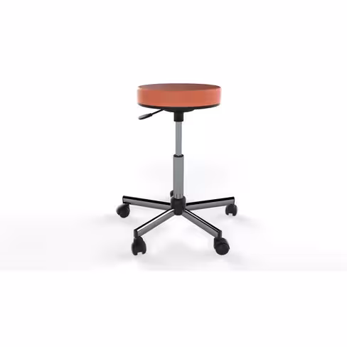 Tabouret sans dossier sur roulettes - hauteur réglable sous l'assise (53 à 73 cm)