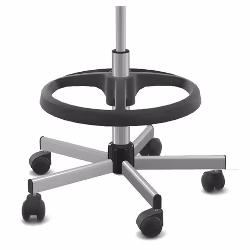 Repose-pieds réglable en hauteur - sur roues freinées