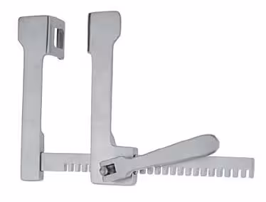 FINOCHIETTO-BABY ecarteur costal, ecartement 75/profondeur 18/largeur 20mm pour bébé INOX
