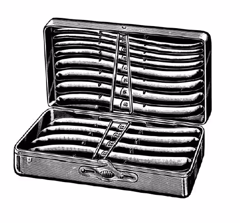 HEGAR dilatateur double jeu de 13 pièces 1/2 - 25/26 mm en boite métal à charnière