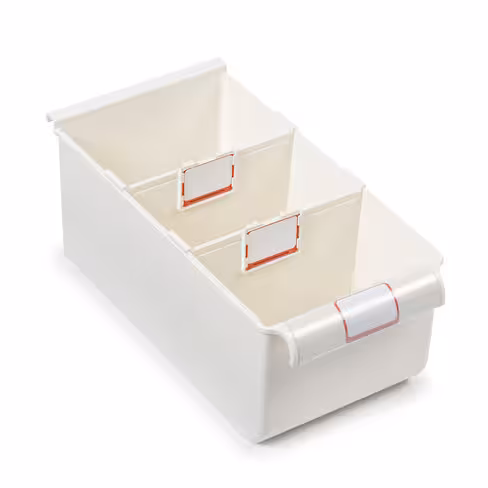 Bac de séparation pour tiroir - 6 cases - h. 155 mm - lot de 3