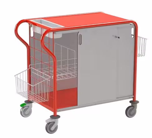 Chariot de change Mini - fermé - framboise