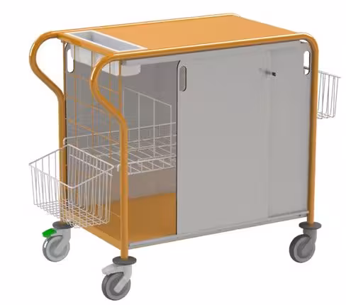 Chariot de change Mini - fermé - orange