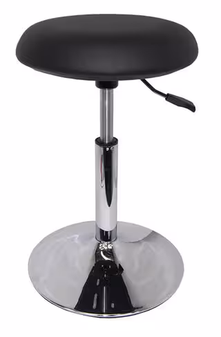 Tabouret Ares sur socle - noir