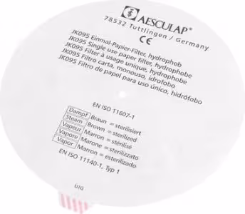 FILTRE STERILISATION PAPIER ROND POUR CONTENEUR JK/JN lot de 100