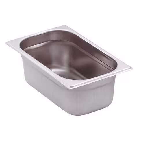 Bac gastronorme inox plein GN 1/4 - profondeur 100 mm