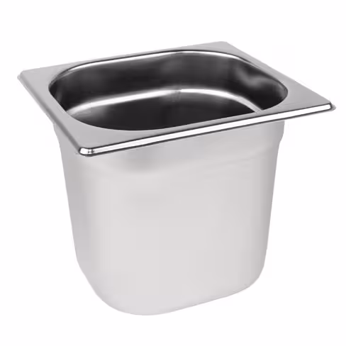 Bac gastronorme inox plein GN 1/6 - profondeur 200 mm