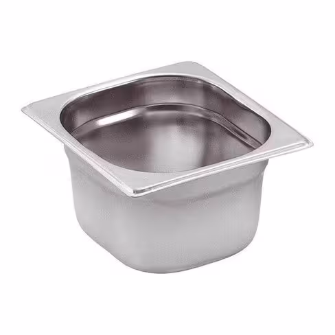 Bac gastronorme inox plein GN 1/6 - profondeur 65 mm