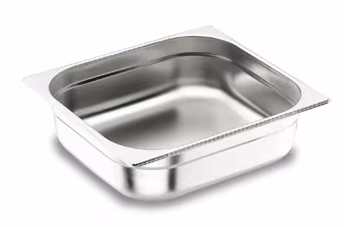 Bac gastronorme inox plein GN 2/3 - profondeur 65 mm