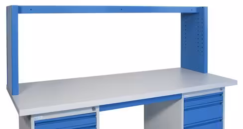 Etagère fonctionnelle pour établi d'atelier NG l. 200 cm - avec support