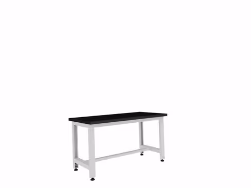 Etabli simple plateau élastomère noir - 180 x 75 cm
