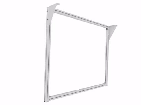 Cadre élévation pour poste 120 cm - alu anodisé - 116 x 120 cm