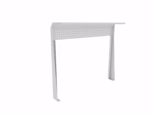 Cadre élévation h. 120 cm - profil acier pour poste 150 cm - 149 x 127,5 cm