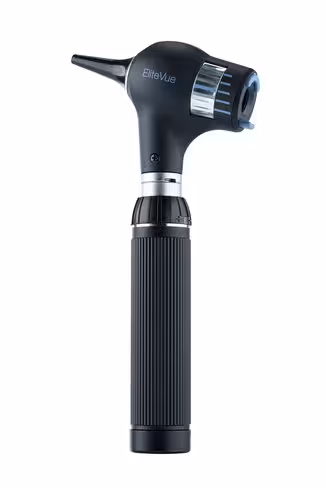 Elitevue® otoscope à fort grossissement éclairage FO LED 2,5V - manche pour piles type C